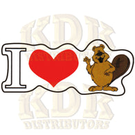 Sticker - I Heart Beaver