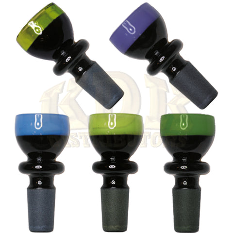 Glass Bowl - US Colour Black w/Colour Top 14mm male