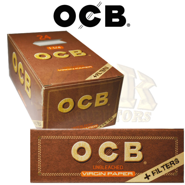 OCB Virgin Unbleached 1 1/4 w/Tips