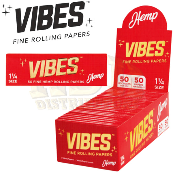 Vibes 1 1/4 Hemp Papers Red