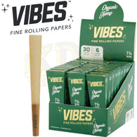 Vibes Cones 1 1/4 Organic Hemp Papers Green