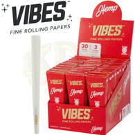 Vibes Cones King Size Hemp Papers Red