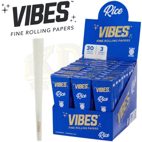 Vibes Cones King Size Rice Papers Blue