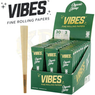 Vibes Cones King Size Organic Hemp Papers Green