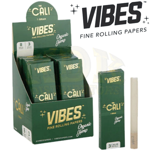 Vibes Cali 1g Organic Hemp Papers Green