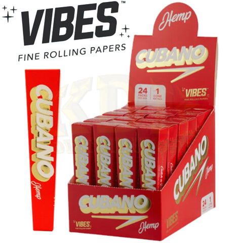 Vibes Cubano Hemp Papers Red
