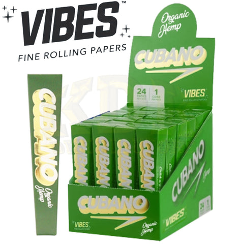 Vibes Cubano Organic Hemp Papers Green