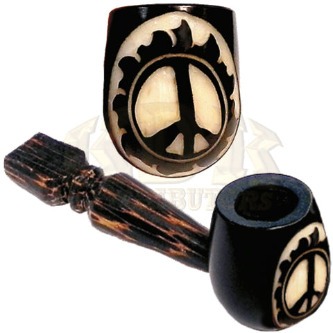 Tagua Pipe - Peace Sun Hand Crafted