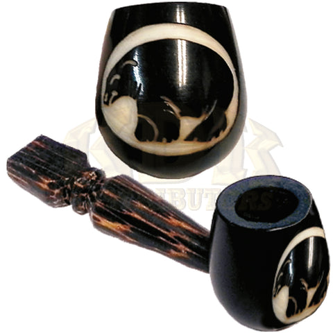 Tagua Pipe - Bear Hand Crafted