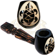 Tagua Pipe - Sea Turtle Hand Crafted