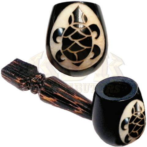 Tagua Pipe - Sea Turtle Hand Crafted