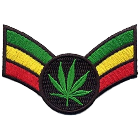 Patch - Rasta Army 3 Stripes w/Leaf